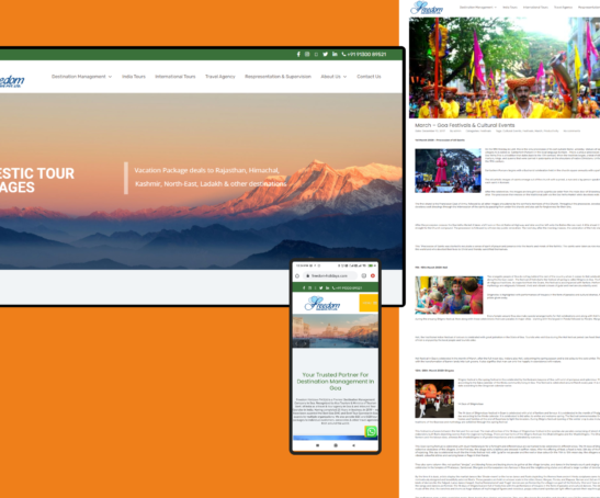 Freedom Holidays Website Design